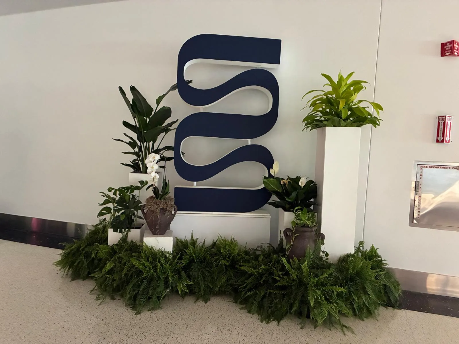 Tropical plant styling by A Green Scene at a South Florida event